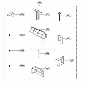 Installation Part Diagram and Parts List for SKSCR2401P ASWCNA0 LG Range