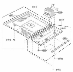 Base Plate Parts Diagram and Parts List for JE1860CH AT4EGEU LG Wall Oven