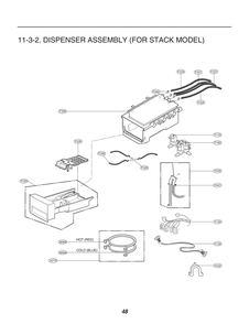 Dispenser Assembly Diagram and Parts List for FH069FDP ASSEELC LG Washer