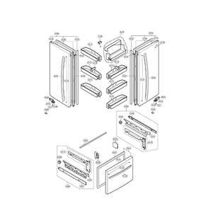 Part Location Diagram of 3551JJ2011A LG COVER ASSEMBLY,FRONT