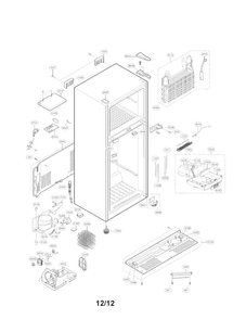 Case Parts Diagram and Parts List for LTC24380SB00  LG Refrigerator