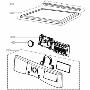 Control Panel And Plate Assembly Diagram and Parts List for 81563 ASTESEU LG Dryer