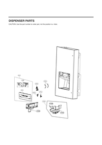 Dispenser Parts Diagram and Parts List for GC-L288NQJM AWBCSE0 LG Refrigerator