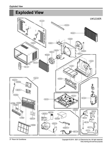 Diagram 1 Diagram and Parts List for LW1216ER AT1AUSL LG Air Conditioner