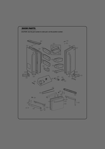 Door Parts Diagram and Parts List for GR-L268LQTM ASWCSE1 LG Refrigerator