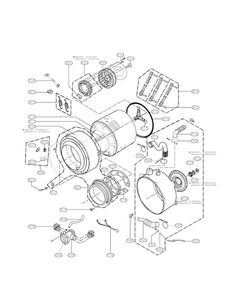 Drum And Tub Assembly Parts Diagram and Parts List for WM2016CW 01 LG Washer