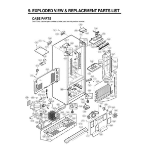 Section 4 Diagram and Parts List for LFC25770SW ASW3LGA LG Refrigerator