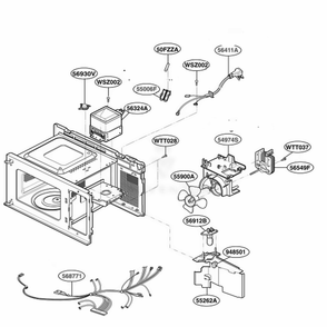 Part Location Diagram of 6877W1A322F LG HARNESS
