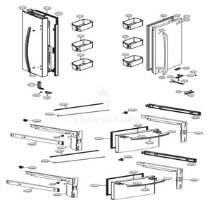 Door Parts Diagram and Parts List for LMWC23626S ASTCNA0 LG Refrigerator