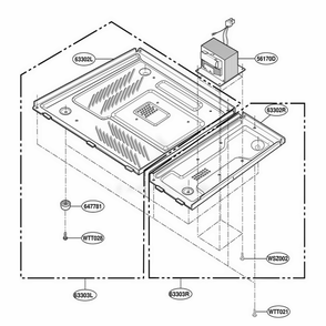 Base Plate Parts Diagram and Parts List for M1031W MWEAMA LG Range