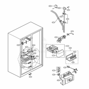 Ice And Water Part Diagram and Parts List for LSC27921ST AST2LGA LG Refrigerator