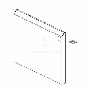 Front Cover Assembly Diagram and Parts List for ADFD5448AT ASTESNA LG Dishwasher