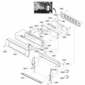Part Location Diagram of 6871W1N009F LG PCB ASSEMBLY,SUB