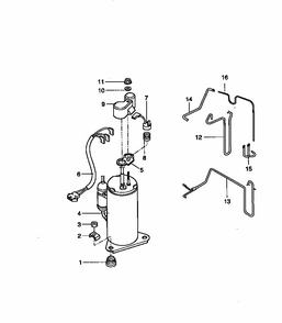 Compressor Parts Diagram and Parts List for 58078073890  Kenmore Air Conditioner