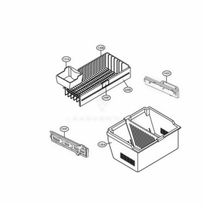 Freezer Parts Diagram and Parts List for LFC20760SB AWB2LGY LG Refrigerator