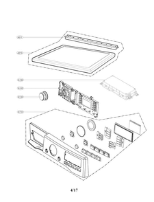 Control Panel Parts Diagram and Parts List for DLEX3570W  LG Dryer