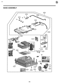 Base Assembly Diagram and Parts List for WKHC152HWA ABWEEUS LG Washer Dryer Combo