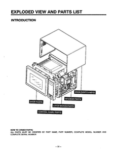 Complete Microwave Diagram and Parts List for MA-1164M  LG Microwave