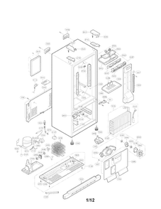 Case Parts Diagram and Parts List for LFC20760SW 06 LG Refrigerator