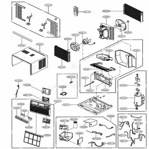 Main Diagram and Parts List for LW8017ERSM AT1AYOW LG Air Conditioner