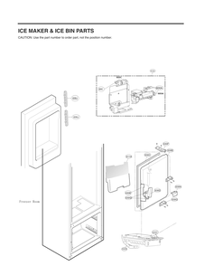 Ice Maker And Ice Bin Parts Diagram and Parts List for GC-L228NKSM ASBCNA0 LG Refrigerator