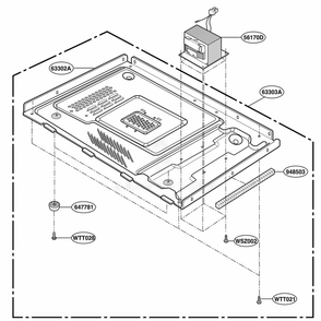 Base Plate Parts Diagram and Parts List for MA1112W CMWEGSE LG Wall Oven