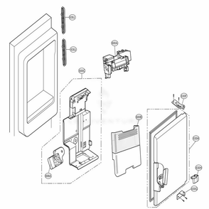 Ice Maker Parts Diagram and Parts List for 71033 ASTCSE0 LG Refrigerator