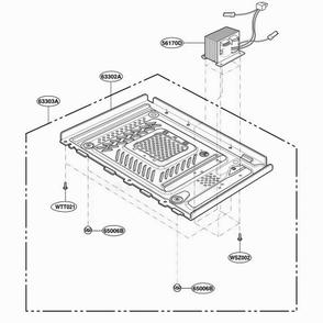 Base Plate Parts Diagram and Parts List for MA748B01 CB2EGSE LG Range