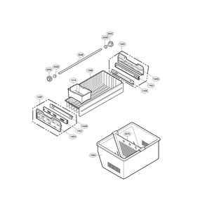Freezer Parts Diagram and Parts List for LFC25776SW 03 LG Refrigerator