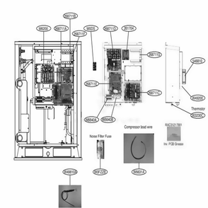 Outside Unit Diagram and Parts List for ARWB144BAS4 AWGBLUS LG Air Conditioner