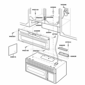 Installation Parts Diagram and Parts List for ACO1180AB ABKEAMA LG Range