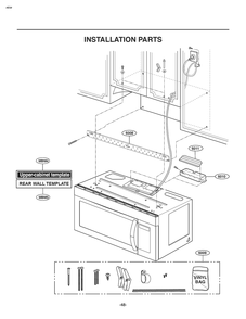 Installation Parts Diagram and Parts List for MV1746AD CBKELGA LG Microwave