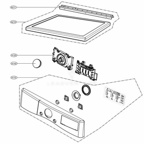 Control Panel And Plate Assembly Diagram and Parts List for DLG3501W ABWEEUS LG Dryer