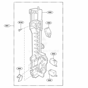 Latch Board Parts Diagram and Parts List for LMV2083SB CBKELGA LG Microwave