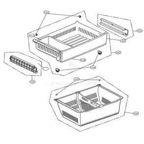 Freezer Parts Diagram and Parts List for LFXS28566S ASTCNA0 LG Refrigerator