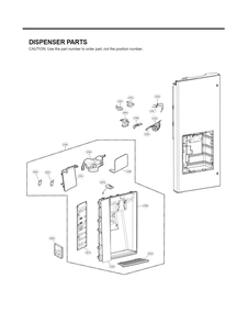 Dispenser Parts Diagram and Parts List for LFX31935ST 03 LG Refrigerator