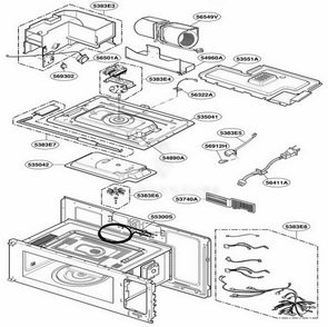 Interior Parts 2 Diagram and Parts List for JVM1490SD ASTEGEU LG Range