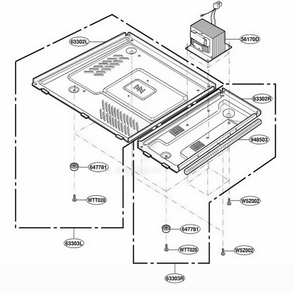 Base Plate Parts Diagram and Parts List for MT4140SKT ABSEWRP LG Range
