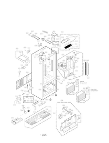 Case Parts Diagram and Parts List for LFX25991ST06  LG Refrigerator