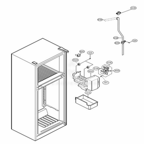 Ice Maker Parts Diagram and Parts List for 79014 ABI1SER LG Refrigerator