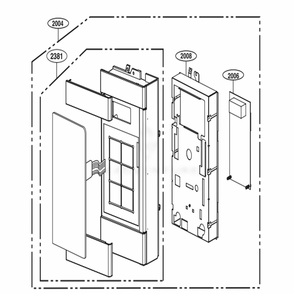 Controller Parts Diagram and Parts List for LMV1762ST CSBELGA LG Microwave