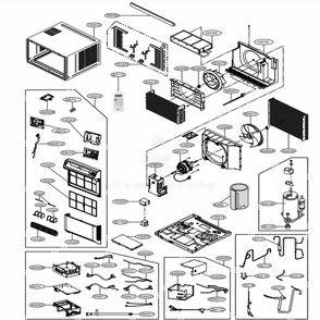Main Diagram and Parts List for LW1517IVSM AC1AUSH LG Air Conditioner