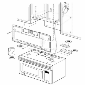 Installation Parts Diagram and Parts List for 64682 AW1ESEA LG Range