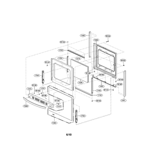 Door Diagram and Parts List for LRG3095SW 00 LG Range
