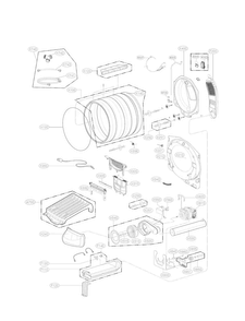 Drum Parts Diagram and Parts List for DLEX5000W  LG Dryer