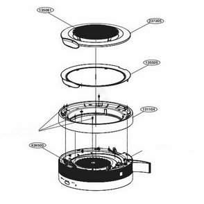 Base Assembly Diagram and Parts List for AS401VGA1 AGDEUS LG Air Conditioner