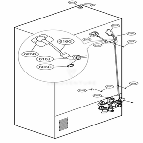 Valve And Water Tube Parts Diagram and Parts List for 73153 ASTCSE1 LG Refrigerator