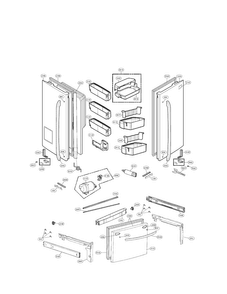 Door Parts Diagram and Parts List for LFX31935ST 01 LG Refrigerator