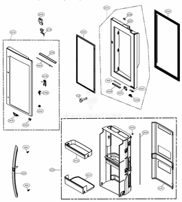 Door Parts 2 Diagram and Parts List for LRMVC2306D ASBCNA0 LG Refrigerator