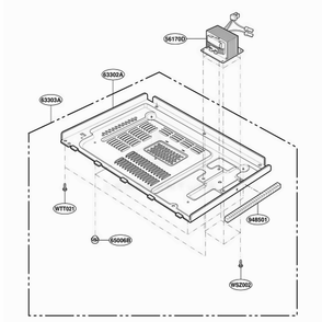 Base Plate Parts Diagram and Parts List for MA825B KBKEKMT LG Wall Oven